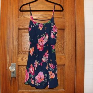 Floral Navy Blue Dress